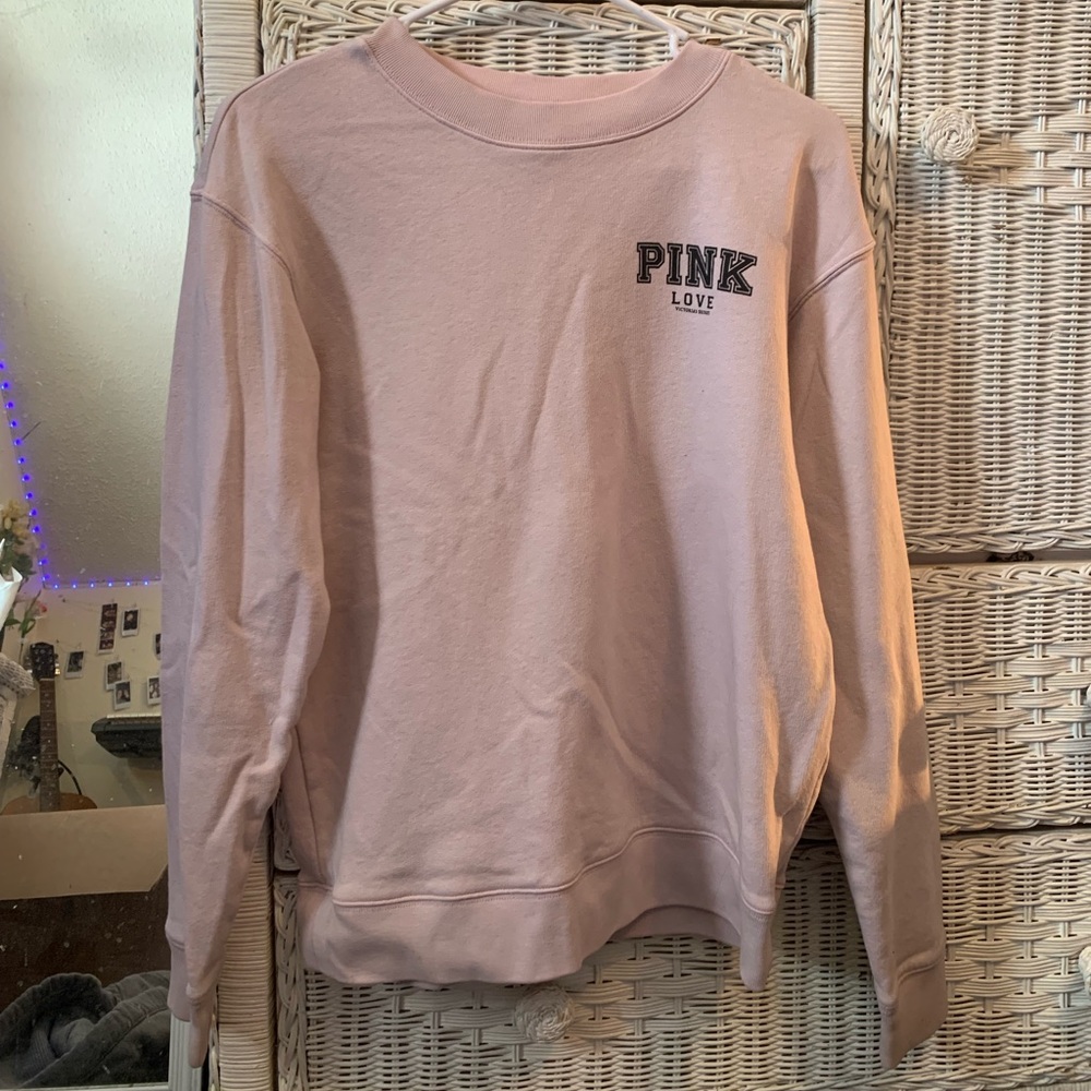 PINK Victoria’s Secret light pink crew neck - XS